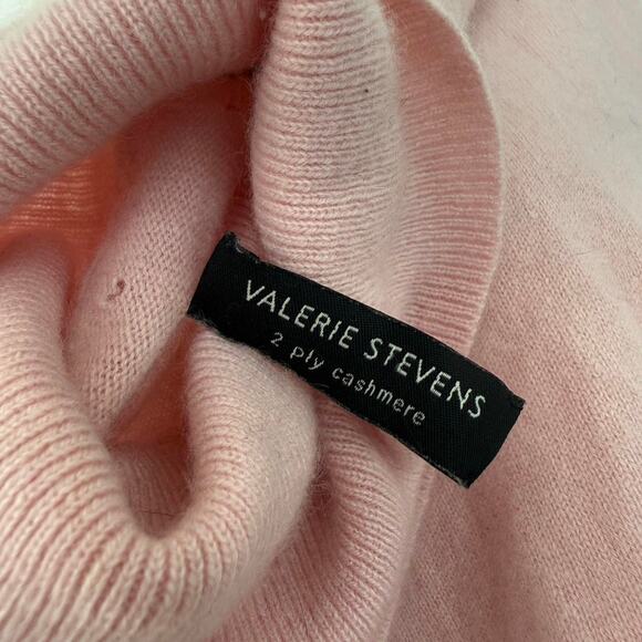 LIGHT PINK TWO PLY CASHMERE TURTLENECK SWEATER - Picture 6 of 8
